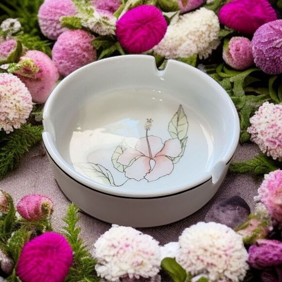 Pillivuyt Floral Ashtray Incense Burner Brush Holder Trinkets Porcelain France. - Picture 14 of 16